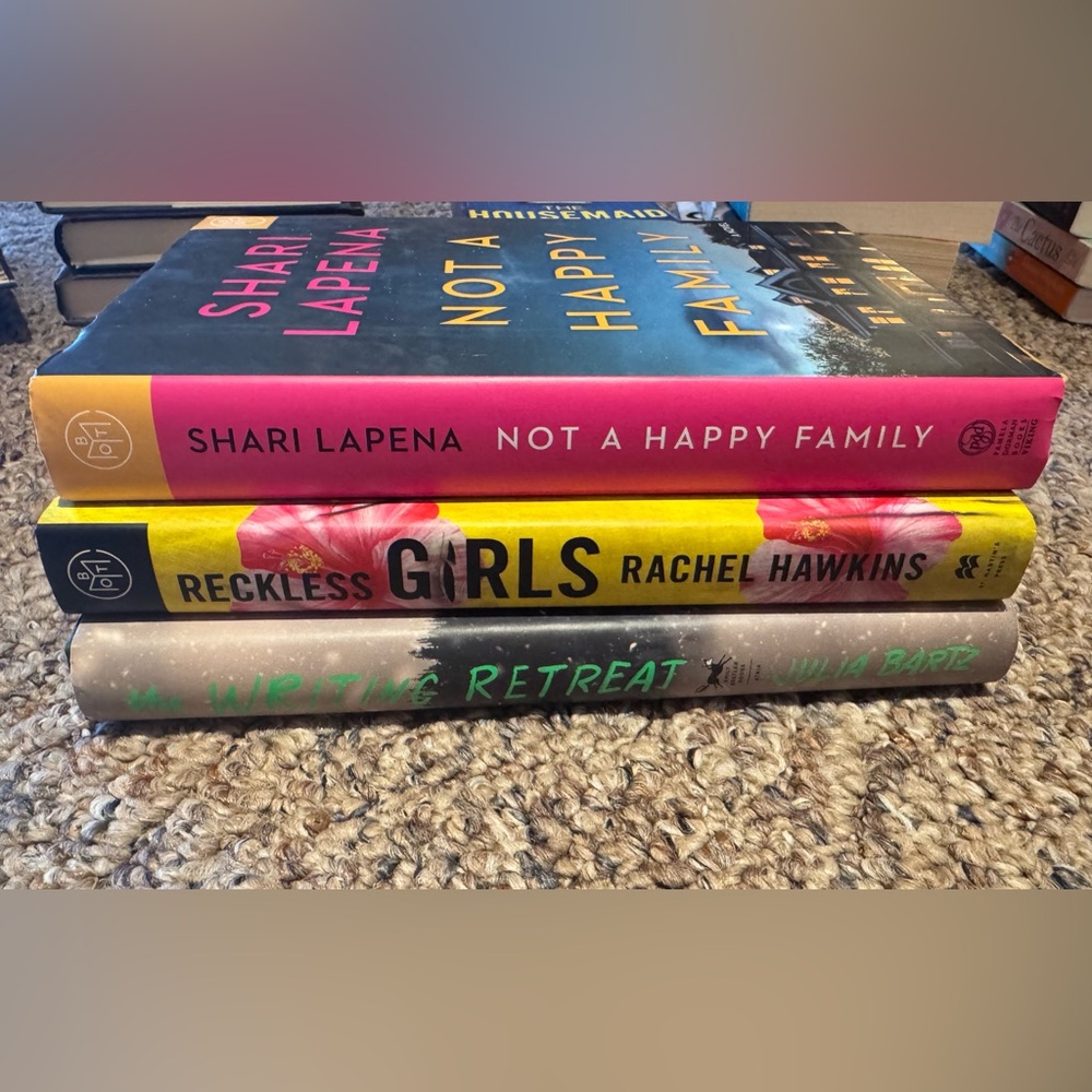 Book Lot! Not A Happy Family, Reckless Girls & The Writing Retreat, Hard Copy!